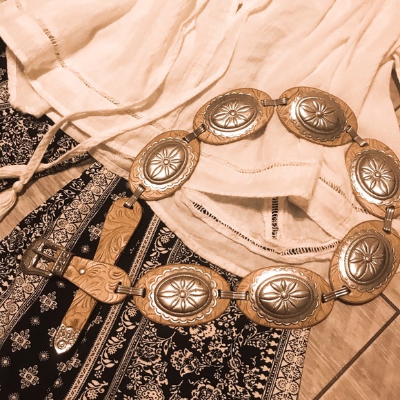 Vintage Leather Boho Belt - Picture 3 of 8